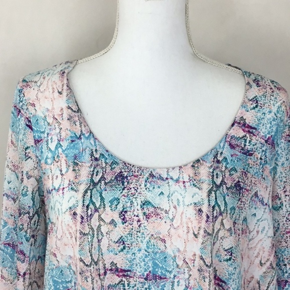 Lovers + Friends Pastel Python Blouse - image 4